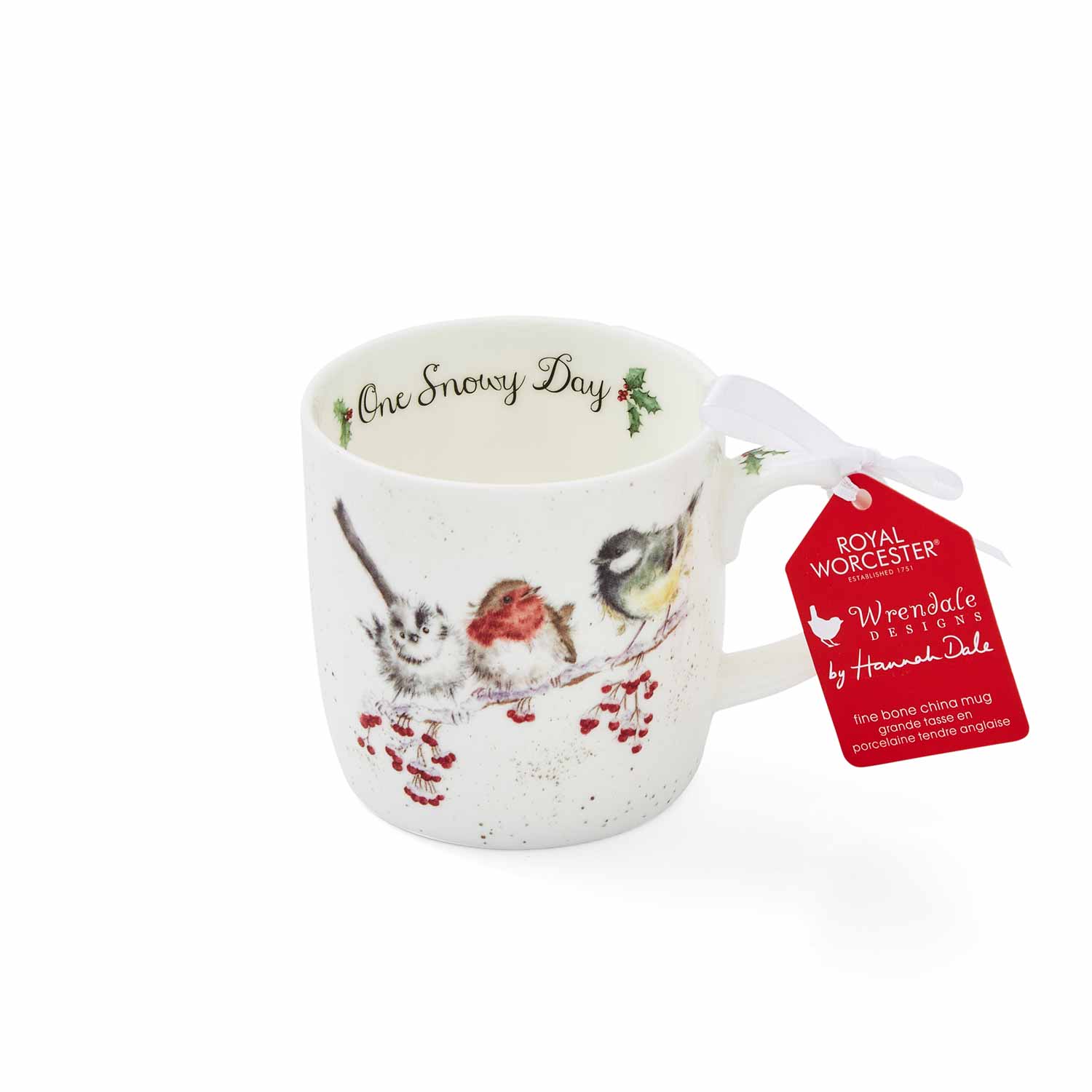 Wrendale Designs One Snowy Day Birds Fine Bone China Mug image number null